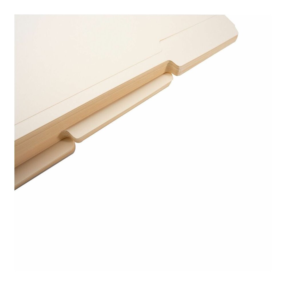 Business Source 1/3 Tab Cut Legal Recycled Top Tab File Folder - 8 1/2" x 14" - 3/4" Expansion - Top Tab Location - Assorted Tab Position - 1 Plys - Manila Paper - Manila - Tab - 10% Recycled - 100 / . Picture 6