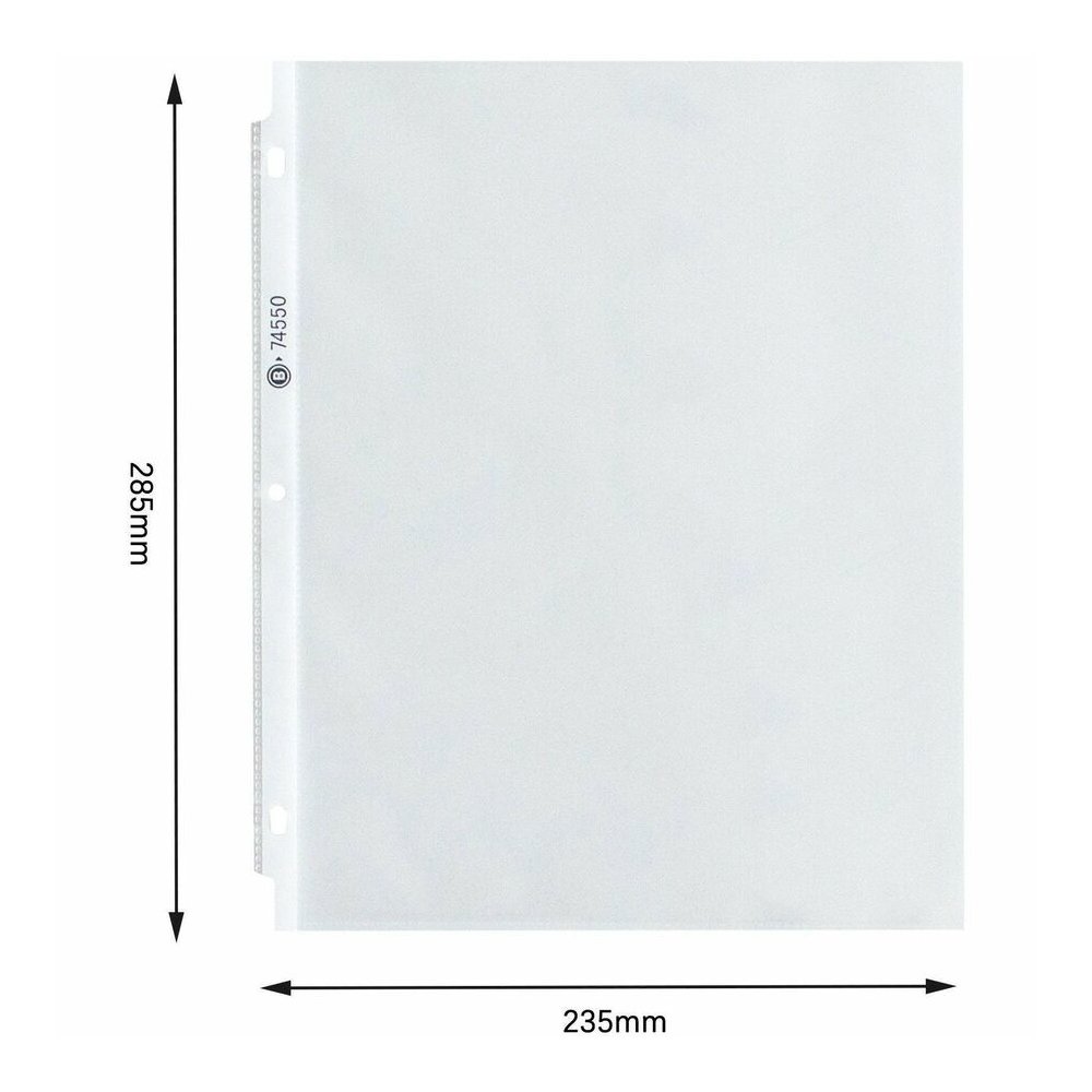 Business Source Top-Loading Poly Sheet Protectors - 3.3 mil Thickness - For Letter 8 1/2" x 11" Sheet - 3 x Holes - Ring Binder - Rectangular - Clear - Polypropylene - 100 / Box. Picture 3