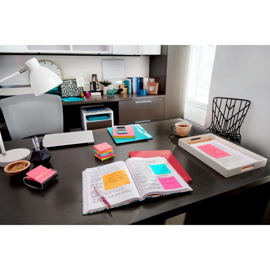 Post-it&reg; Dispenser Notes - Poptimistic Color Collection and Canary Yellow - 1400 - 3" x 3" - Square - 100 Sheets per Pad - Unruled - Pink, Blue, Green, Yellow - Paper - Self-adhesive, Repositionab. Picture 2