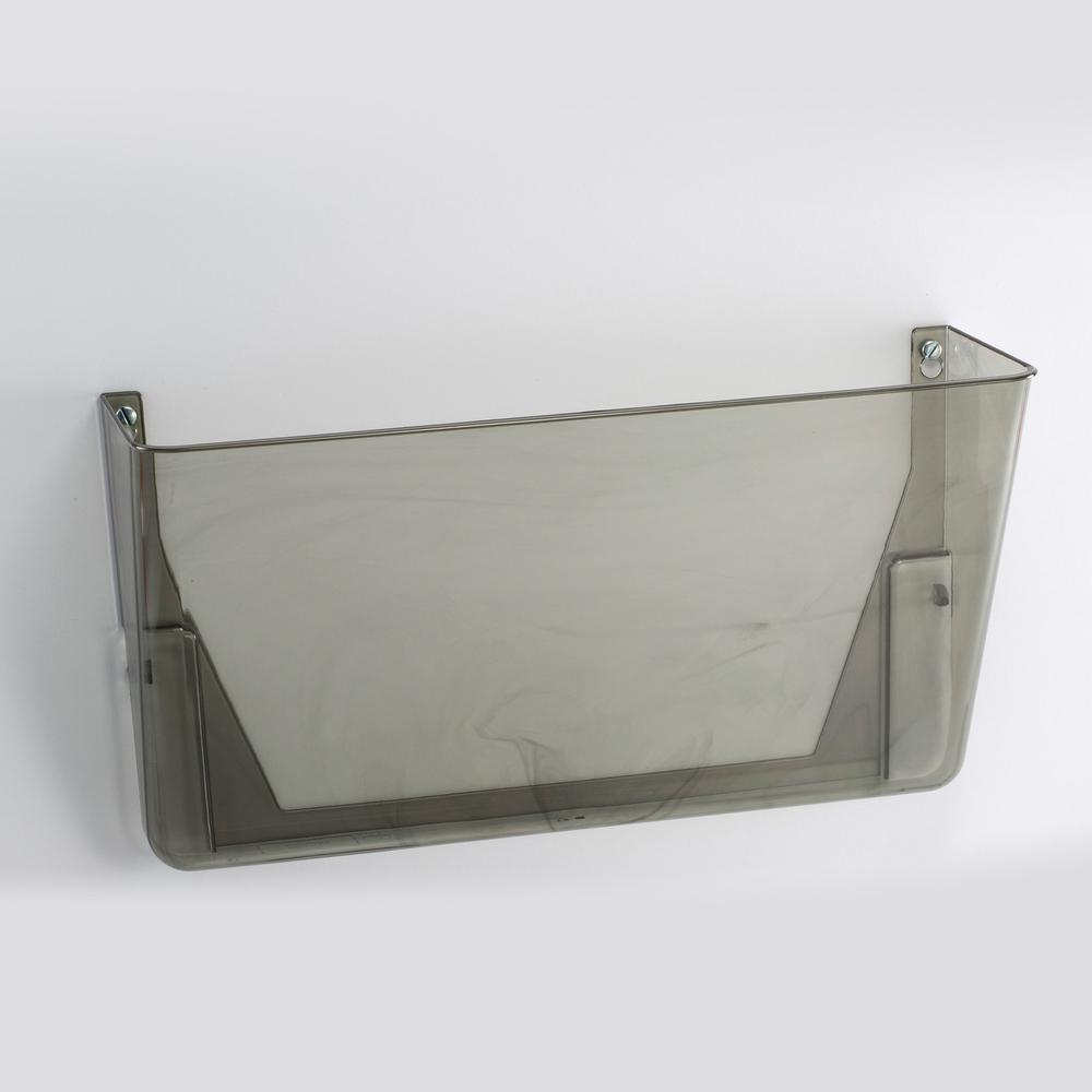 Officemate Mountable Wall File - 7" Height x 13" Width x 4.1" Depth - Smoke - Plastic - 1 Each. Picture 5