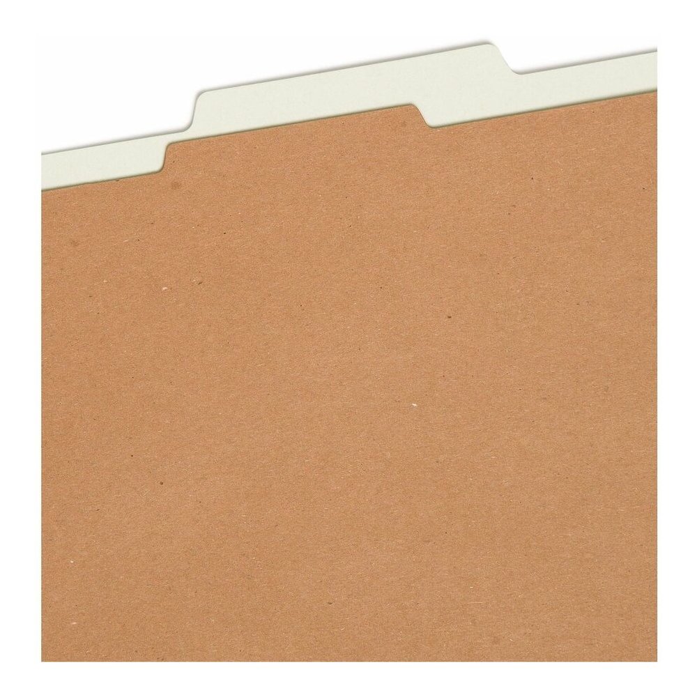 Smead 2/5 Tab Cut Letter Recycled Classification Folder - 8 1/2" x 11" - 2" Expansion - 4 x 2K Fastener - 1" Fastener Capacity, 2" Fastener Capacity - Top Tab Location - Right of Center Tab Position -. Picture 2