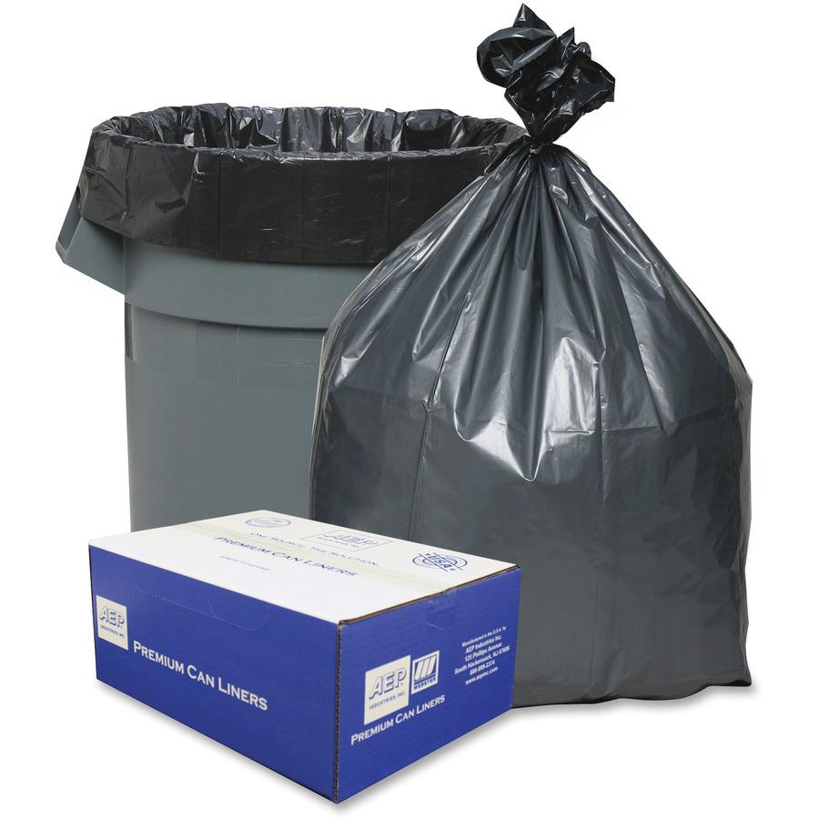 Berry Super Heavy-Duty Platinum Plus Liners - Extra Large Size - 56 gal/200 lb Capacity - 48" Length x 43" Width - Gray - Resin - Can, Industrial Trash - Recycled - 50 / Carton. Picture 3