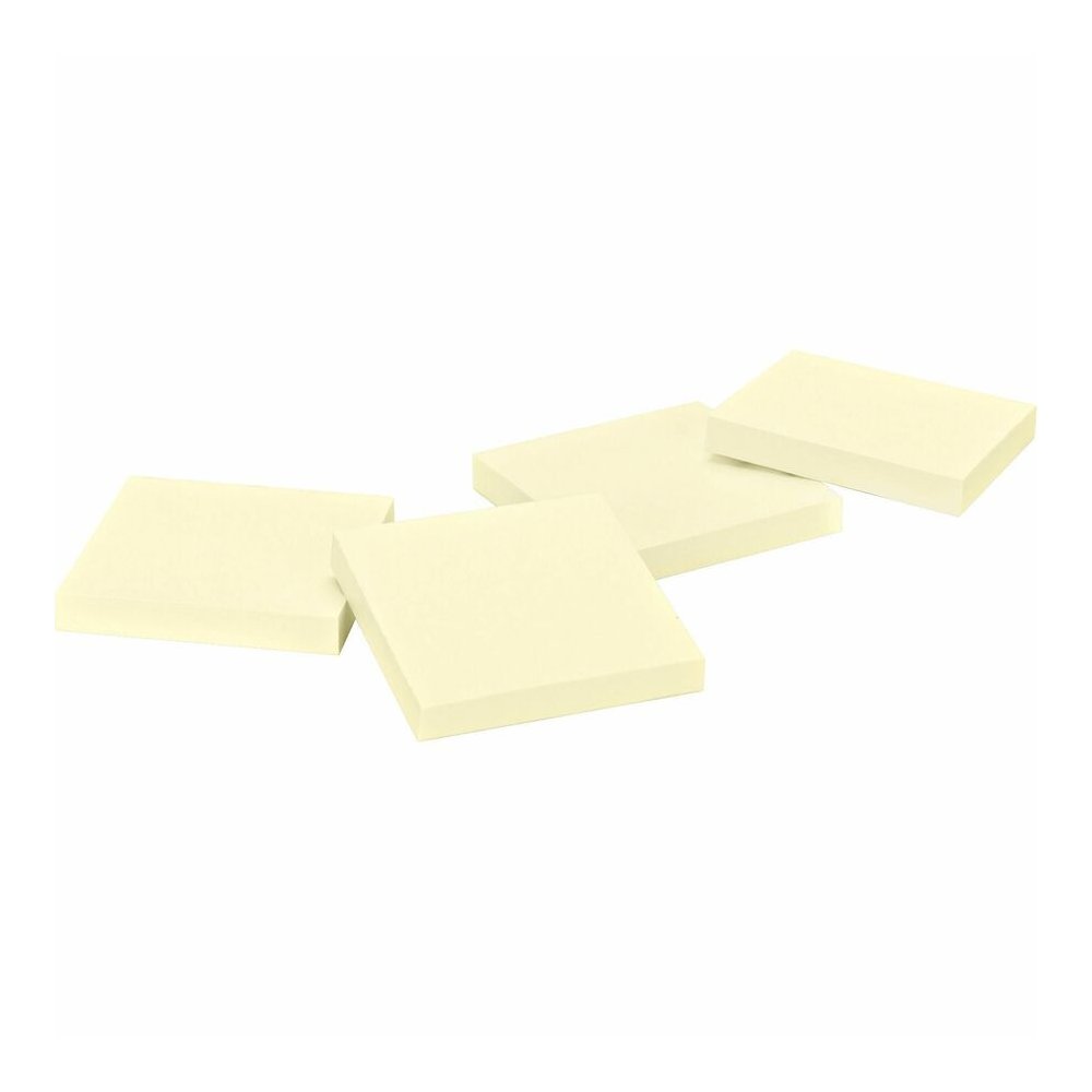 Business Source Yellow Repostionable Adhesive Notes - 3" Flag/Note Width x 3" Flag/Note Length - Square - Yellow - Repositionable, Solvent-free Adhesive - 24 / Pack. Picture 5