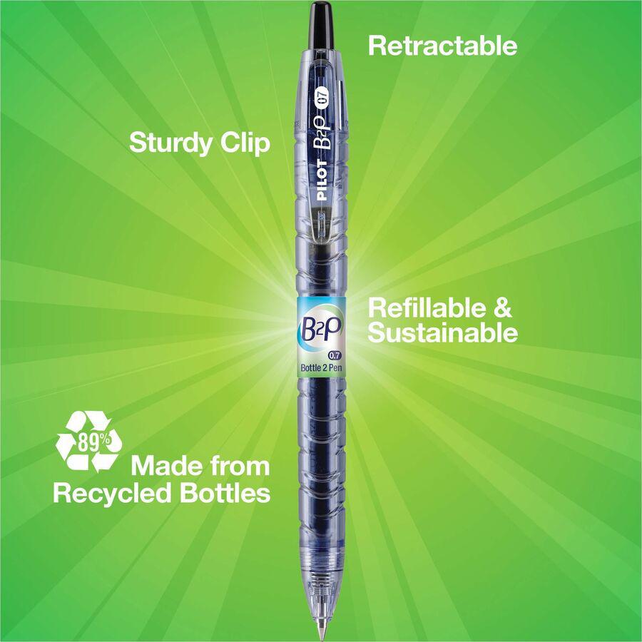 Pilot Fine Point Gel Pens - Refillable - Retractable - Black Ink - Gel-based - Plastic Barrel - 1 Dozen. Picture 3
