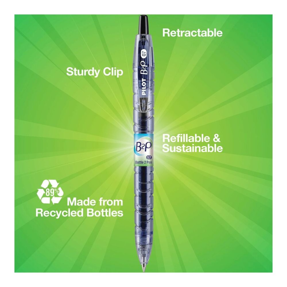Pilot Fine Point Gel Pens - Refillable - Retractable - Blue Ink - Gel-based - Plastic Barrel - 1 Dozen. Picture 2