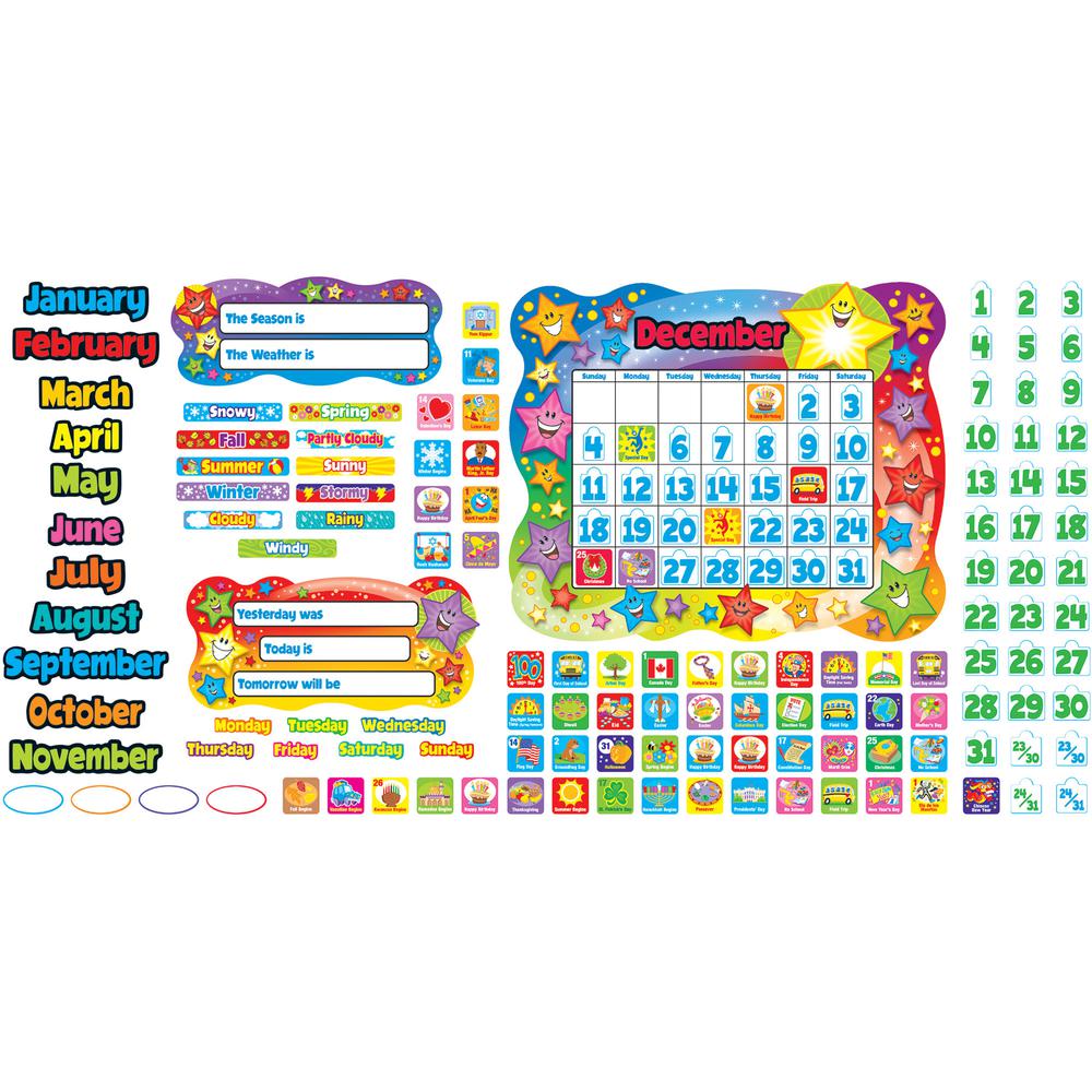 Trend Star Calendar Bulletin Board Set - Durable - 26 Trend Star Calendar Bulletin Board Set - Durable - 26