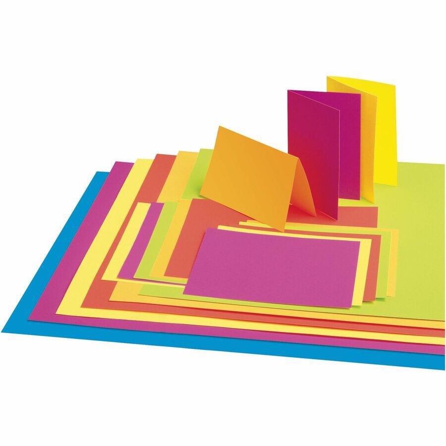 UCreate Neon Poster Board - 22"Width x 28"Length - 25 / Carton - Hot Lime. Picture 6