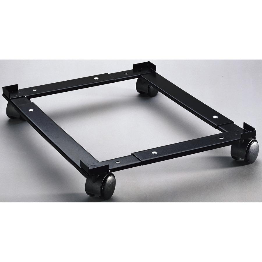 Lorell Commercial-Grade File Caddy - 400 lb Capacity - 4 Casters - Steel - x 16.6" Width x 11.4" Depth x 4" Height - Black - 1 Each. Picture 5