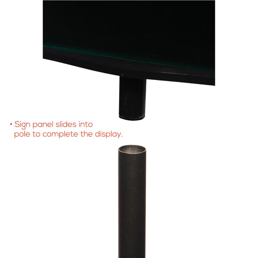 Deflecto Double-Sided Magnetic Sign Display - 1 Each - 13" Width x 56" Height x 12.9" Depth - 8.50" Holding Width x 11" Holding Height - Magnetic - Metal, Plastic - Indoor - Black. Picture 9