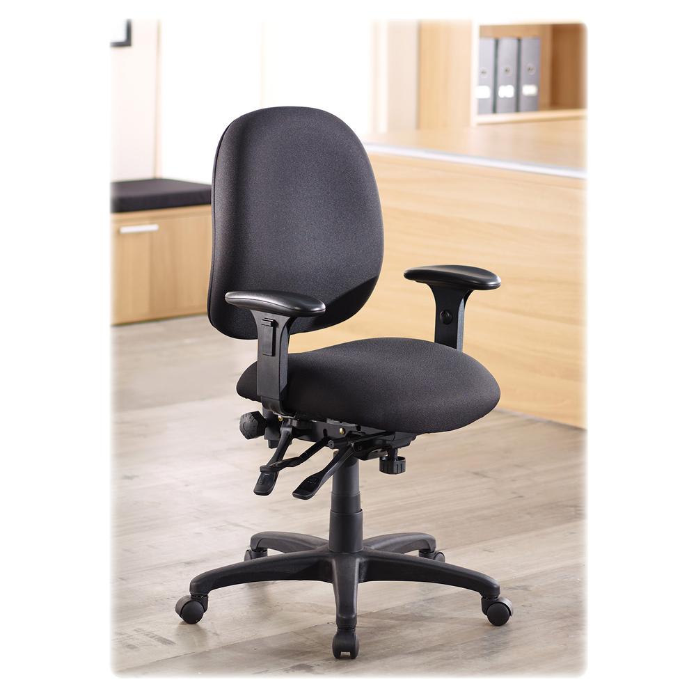 Lorell High-Performance Eronomic Task Chair - Black Seat Color - Black Back Color - Metal Frame Material - 5-star Base - 1 Each. Picture 6