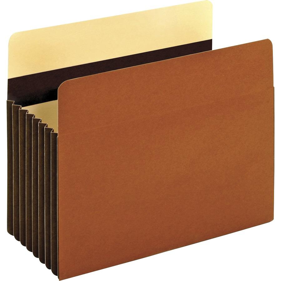 Pendaflex Letter Recycled Expanding File - 8 1/2" x 11" - 1600 Sheets Capacity - 7" Expansion - 24 pt. - Tyvek, Redrope, Redrope - Brown - Reinforced, Heavyweight Cover, Tear Resistant, Tyvek Gusset -. Picture 2