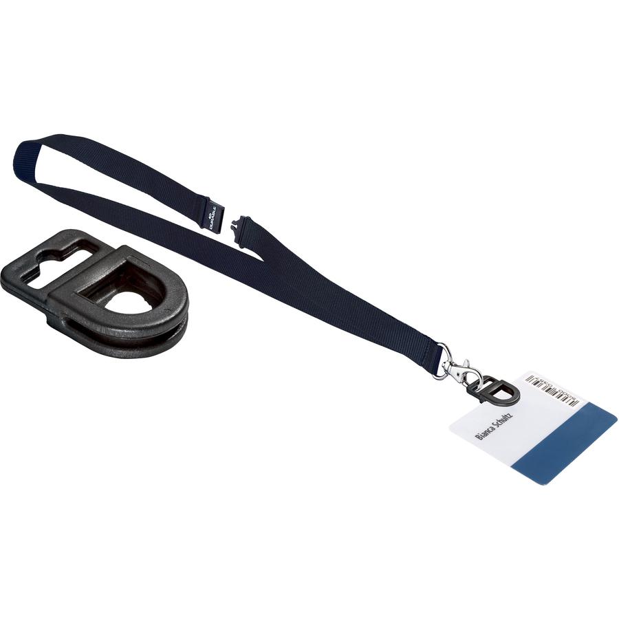 DURABLE Tension Fit ID Gripper Necklace - Black - 10 / Box. Picture 3