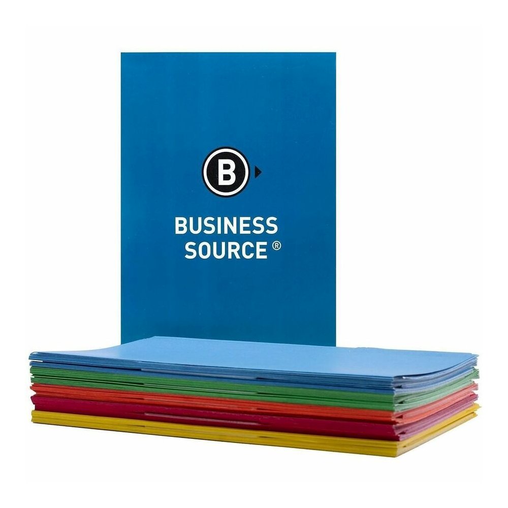 Business Source 1/3 Tab Cut Legal Recycled Top Tab File Folder - 8 1/2" x 14" - 3/4" Expansion - Top Tab Location - Assorted Tab Position - 11 pt. - 1 Plys - Assorted - Acid-free - 10% Recycled - 100 . Picture 5