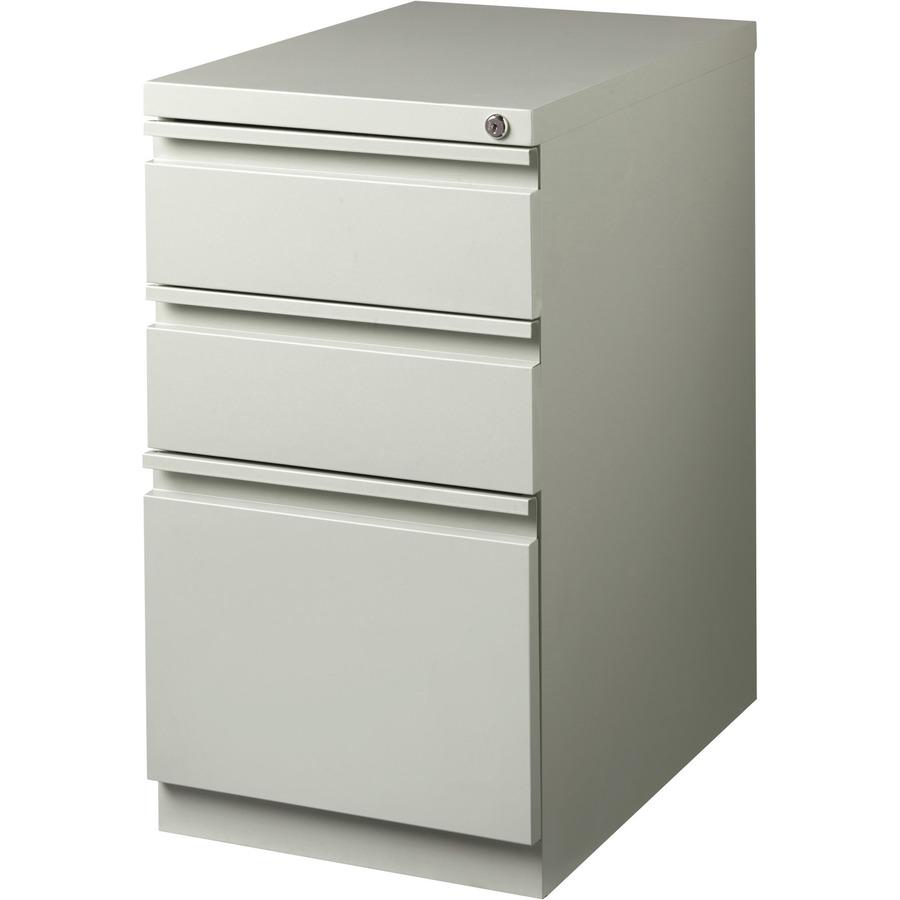 Lorell 23" Box/Box/File Mobile File Cabinet with Full-Width Pull - 15" Width x 22.9" Depth x 27.7" Height - 3 x Drawer(s) for Box, File - Letter - Vertical - Ball-bearing Suspension, Security Lock, Re. Picture 10
