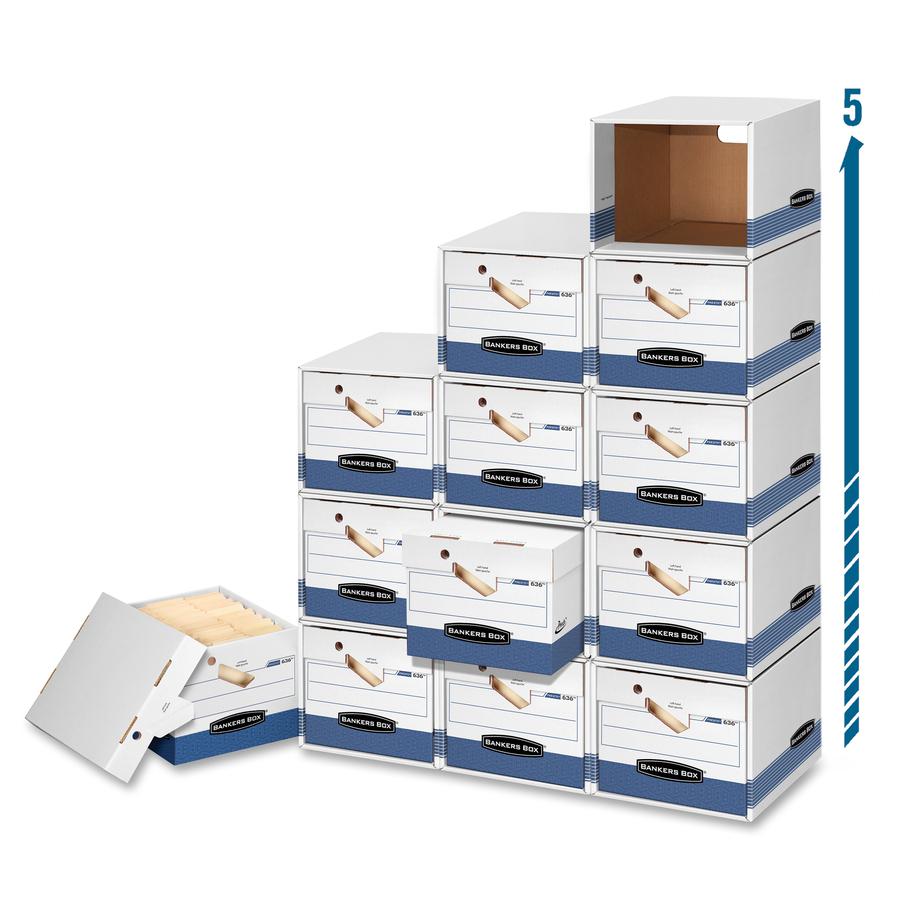 Bankers Box File/Cube File Storage Box Shell - Internal Dimensions: 13" Width x 16.50" Depth x 10.50" Height - External Dimensions: 13.9" Width x 16.9" Depth x 11.4" Height - Media Size Supported: Leg. Picture 4