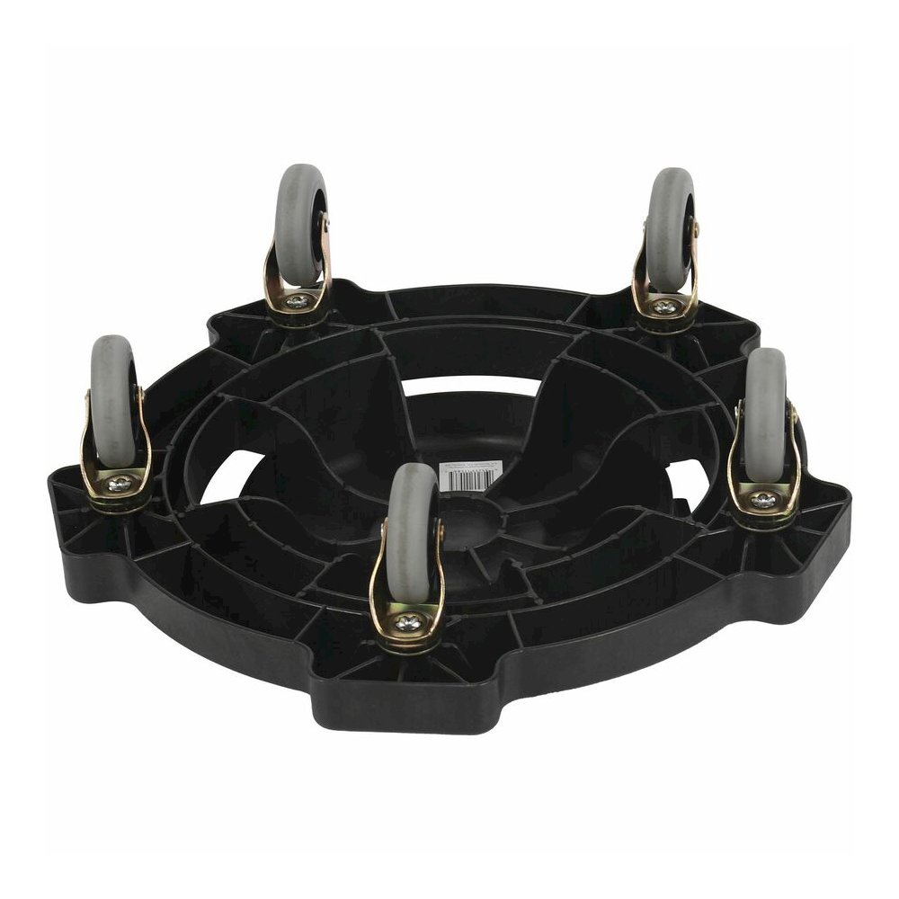 Genuine Joe 17.9" Round Dolly - 5 Casters - 3" Caster Size - Resin - 6.30" Height - Black - 1 Each. Picture 5