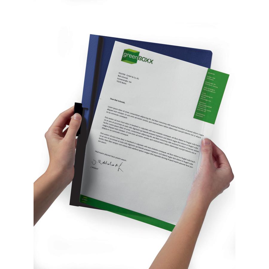 DURABLE DURACLIP Letter No Report Cover - 8 1/2" x 11" - 30 Sheets Capacity - 1 Fastener - Vinyl - Red - 25 / Box. Picture 5
