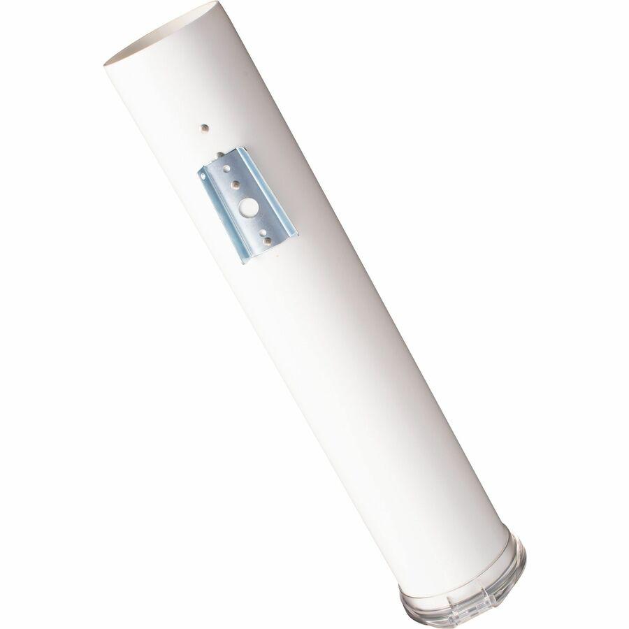 San Jamar Small Pull-type Water Cup Dispenser - 16" Tube - Pull Dispensing - Wall Mountable - Transparent White - Plastic - 1 Each. Picture 11