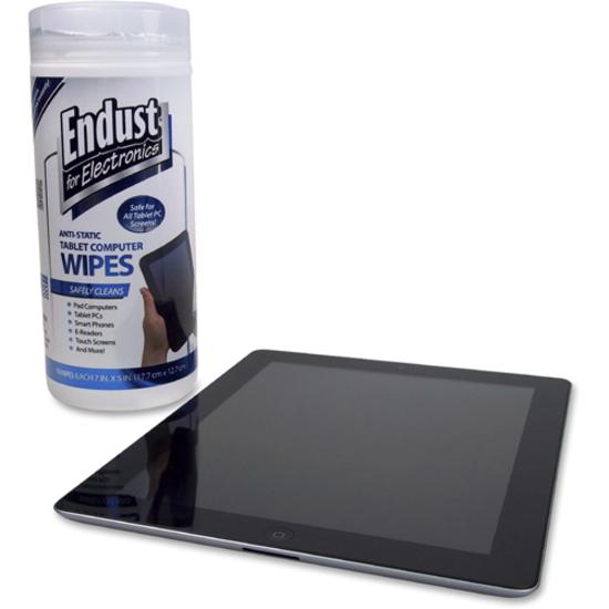 Endust Anti-Static Tablet Wipes 70ct. - For Tablet PC, Desktop Computer, Display Screen, Mobile Phone, Digital Text Reader, Handheld Device - Streak-free, Non-abrasive, Ammonia-free, Anti-static, Pre-. Picture 4