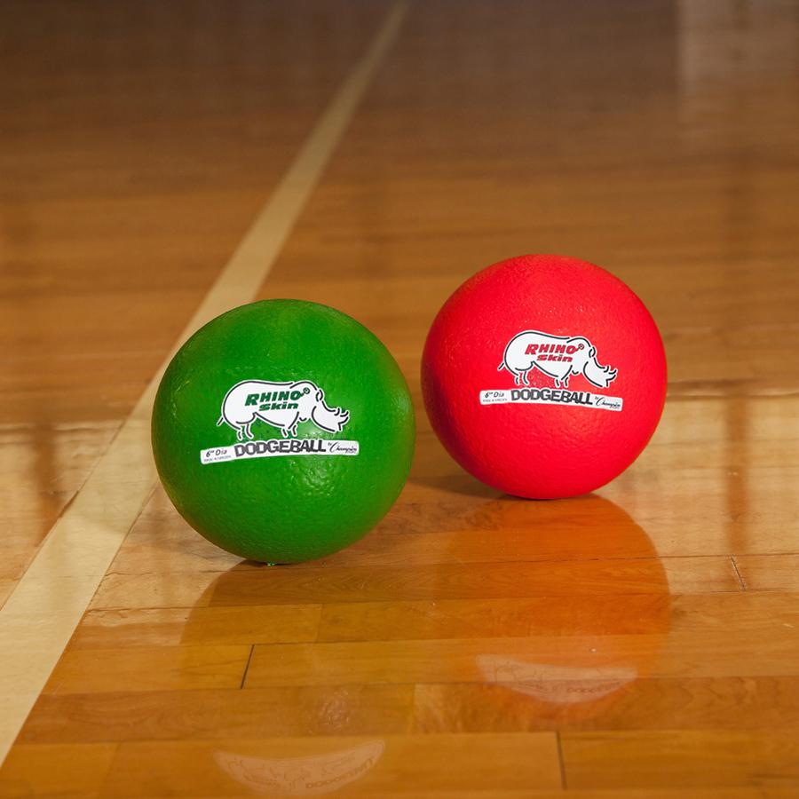 Champion Sports Rhino Skin Low Bounce Dodgeball Set - 6.30" - Low Density Foam - Dodgeball - Red, Orange, Yellow, Green, Blue, Purple - 6 / Set. Picture 4