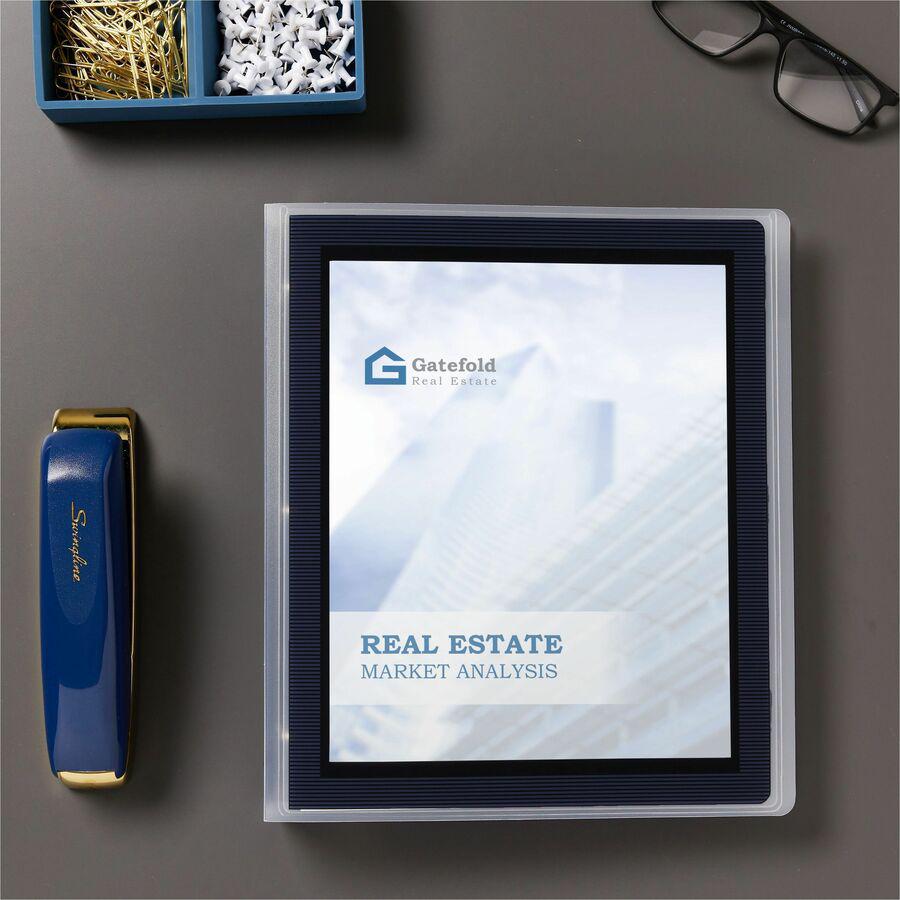 Avery&reg; Flexi-View 3 Ring Binders - 1 1/2" Binder Capacity - Letter - 8 1/2" x 11" Sheet Size - 275 Sheet Capacity - 3 x Round Ring Fastener(s) - 1 Pocket(s) - Polypropylene - Pocket, Flexible, Dur. Picture 12