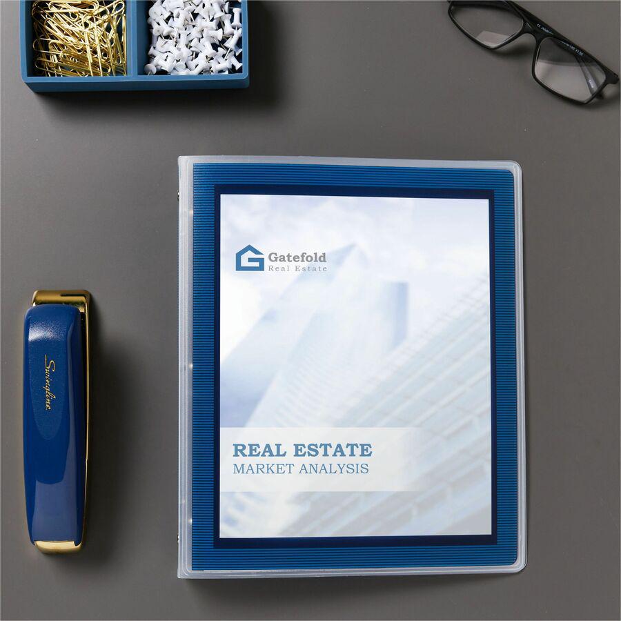Avery&reg; Flexi-View 3 Ring Binders - 1 1/2" Binder Capacity - Letter - 8 1/2" x 11" Sheet Size - 275 Sheet Capacity - 3 x Round Ring Fastener(s) - 1 Pocket(s) - Polypropylene - Pocket, Flexible, Dur. Picture 12