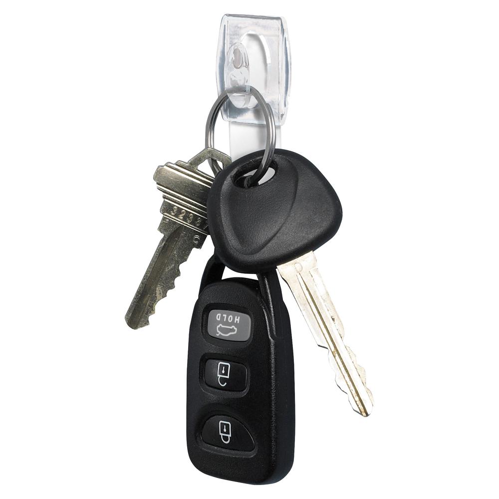 Command Mini Clear Hooks with Clear Strips - 7.94 oz (225 g) Capacity - 1.1" Length - Plastic - Clear - 18 / Pack. Picture 2