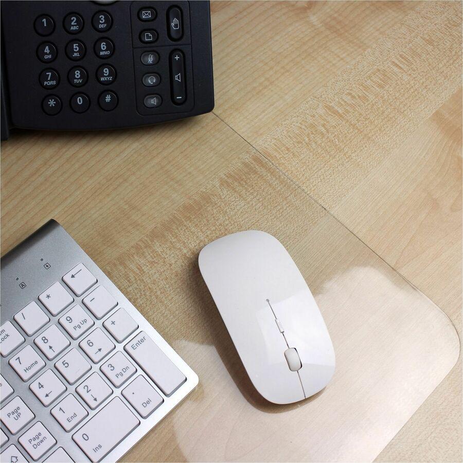 Lorell Crystal-clear Desk Pad - Rectangular - 36" Width x 20" Depth - Polyvinyl Chloride (PVC) - Clear. Picture 3