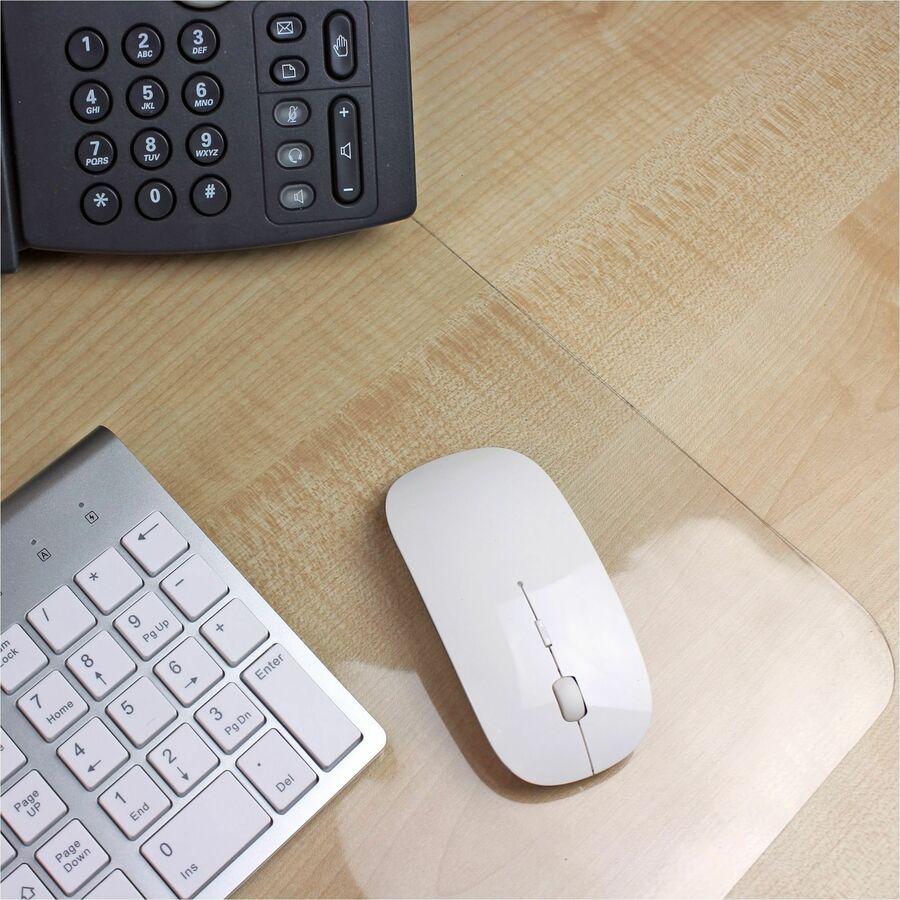 Lorell Crystal-clear Desk Pad - Rectangular - 24" Width x 19" Depth - Polyvinyl Chloride (PVC) - Clear. Picture 3