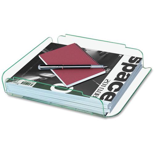 Lorell Single Stacking Document Tray - Desktop - Durable, Lightweight, Non-skid, Stackable - Clear - Acrylic - 1 Each. Picture 6