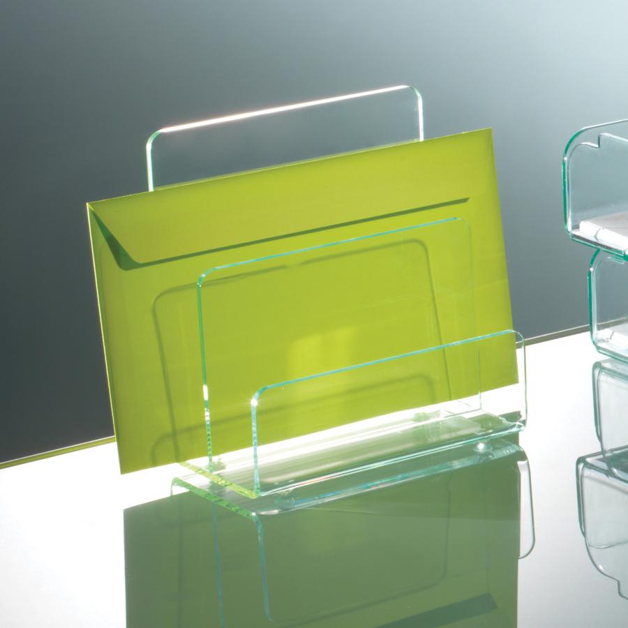 Lorell Mini File Sorter - Desktop - Durable, Lightweight, Non-skid - Clear - Acrylic - 1 Each. Picture 7