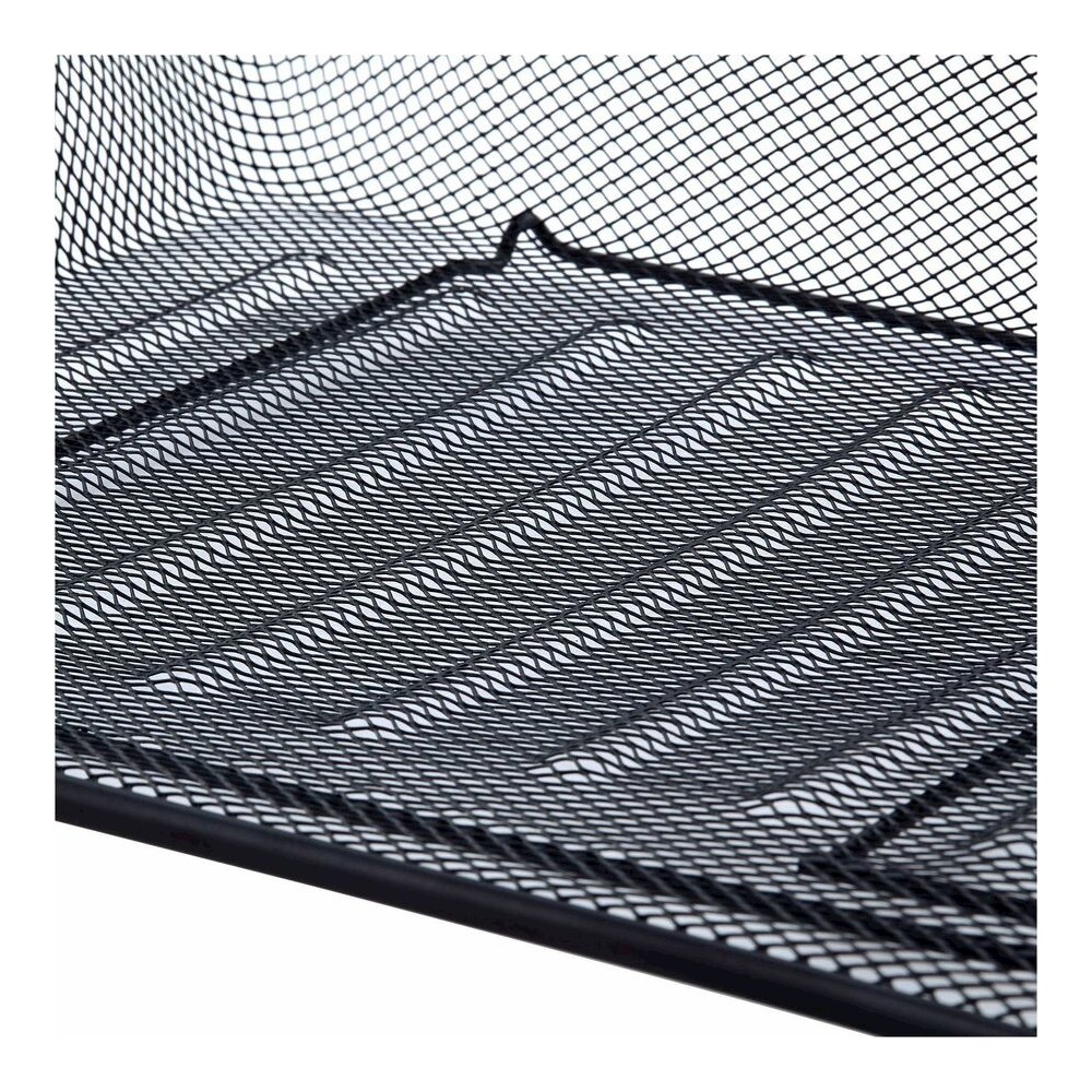 Lorell Side-loading Mesh Document Tray - 3" Height x 14.25" Width x 10.75" Depth - Stackable - Powder Coated - Black - Steel - 1 Set. Picture 5