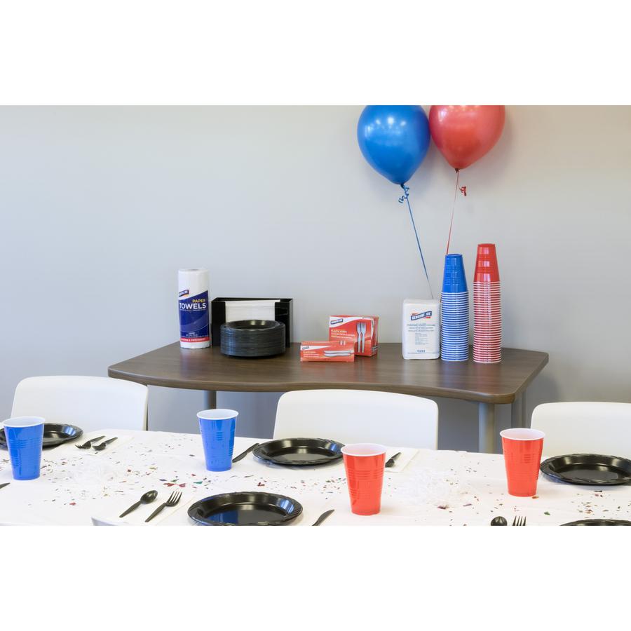 Genuine Joe 16 oz Party Cups - 16 fl oz - Red - Plastic - Party, Cold Drink - 50 / Pack. Picture 2