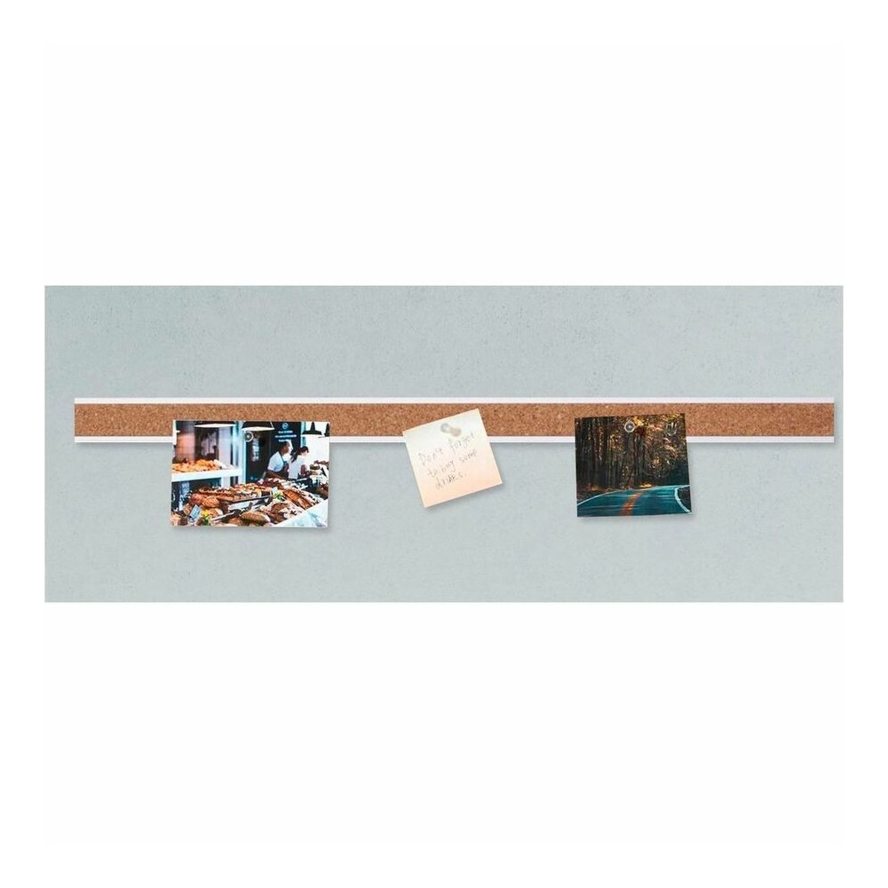 Lorell Cork Strip Bulletin Bar - 24" Board Width - Cork Surface - Self-healing, Fade Resistant, Self-sealing - Anodized Aluminum Frame - 1 Each. Picture 3
