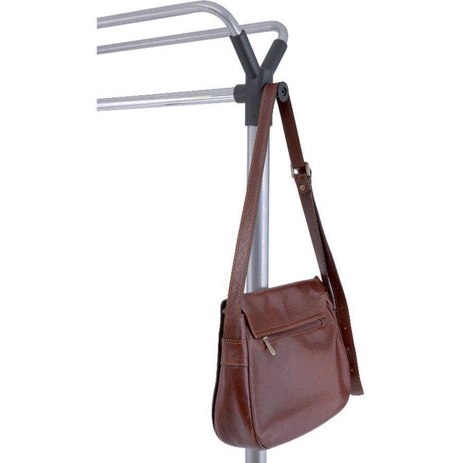 Alba Upper Shelf Double-sided Garment Rack - 50 x Coat - 66.93" Height x 19.69" Width x 59.06" Length - Floor - Caster, Sturdy - Silver - Steel, Plastic - 1 Each. Picture 7