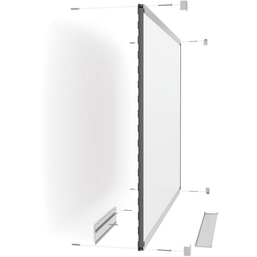 Quartet Prestige 2 Total Erase Whiteboard - 72" (6 ft) Width x 48" (4 ft) Height - White Surface - Silver Aluminum Frame - Horizontal - 1 Each. Picture 4