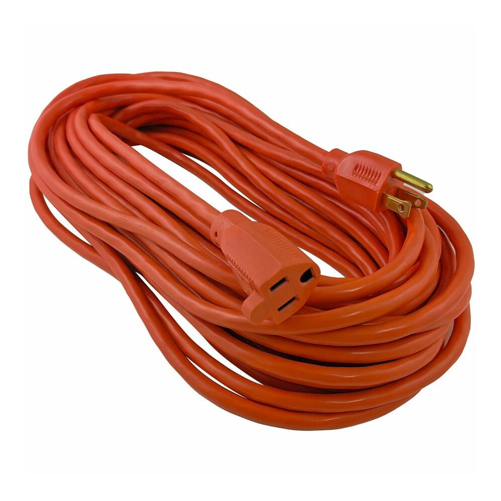 Compucessory Heavy-duty Indoor/Outdoor Extension Cord - 16 Gauge - 125 V AC / 13 A - Orange - 50 ft Cord Length - 1 Each. Picture 2