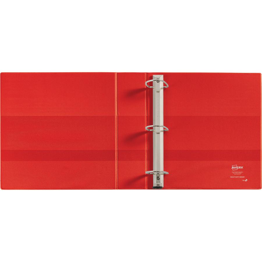Avery&reg; Heavy-Duty View 3 Ring Binder - 2" Binder Capacity - Letter - 8 1/2" x 11" Sheet Size - 540 Sheet Capacity - 3 x Ring Fastener(s) - 4 Pocket(s) - Polypropylene - Recycled - Pocket, Heavy Du. Picture 3