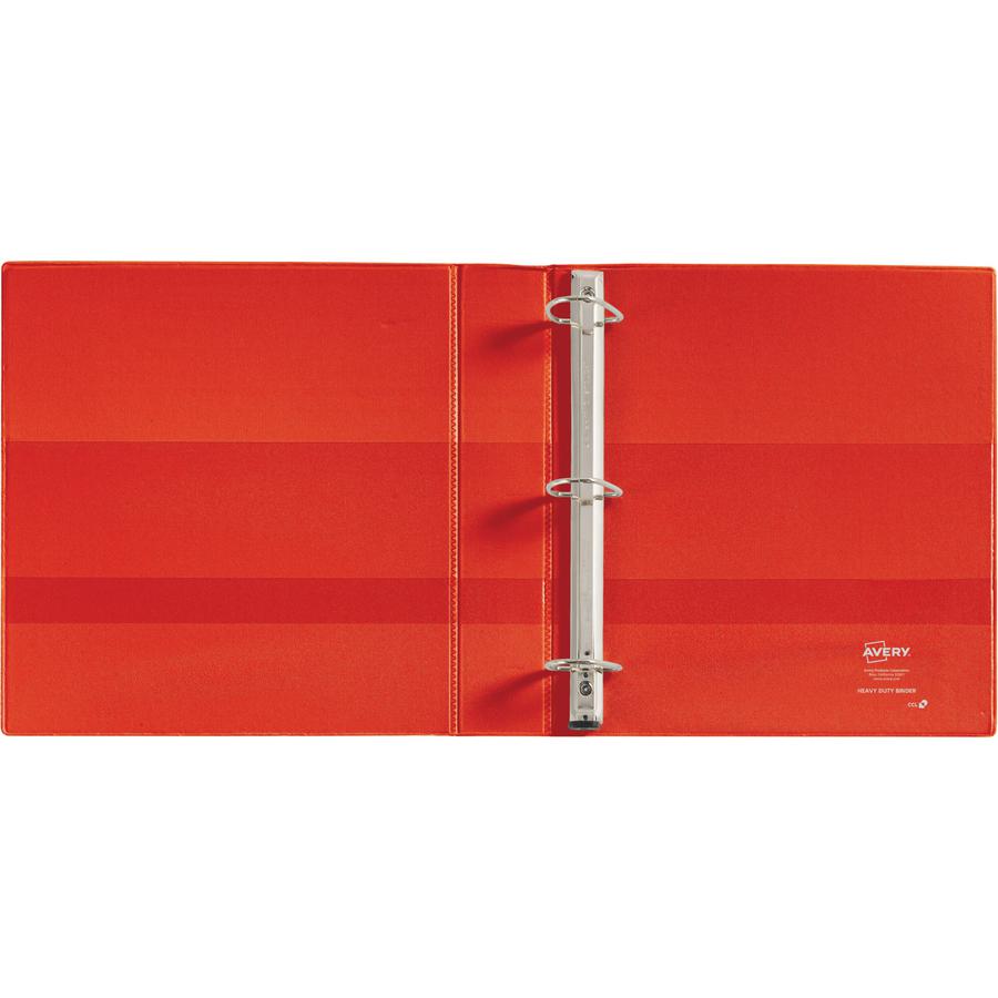 Avery&reg; Heavy-Duty View 3 Ring Binder - 1 1/2" Binder Capacity - Letter - 8 1/2" x 11" Sheet Size - 400 Sheet Capacity - 3 x Ring Fastener(s) - 4 Pocket(s) - Polypropylene - Recycled - Pocket, Heav. Picture 3