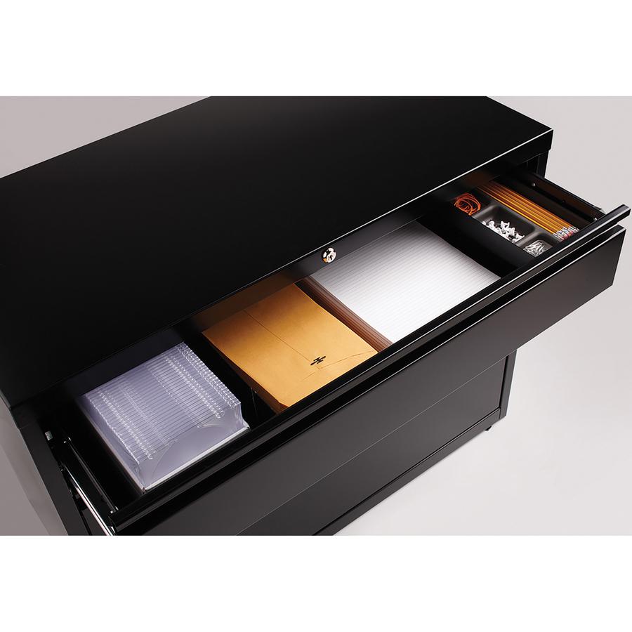 Lorell 36" Box/Box/File Lateral File Cabinet - 36" Width x 18.6" Depth x 28" Height - 3 x Drawer(s) for Box, File - A4, Legal, Letter - Lateral - Hanging Rail, Locking Drawer, Ball-bearing Suspension,. Picture 9