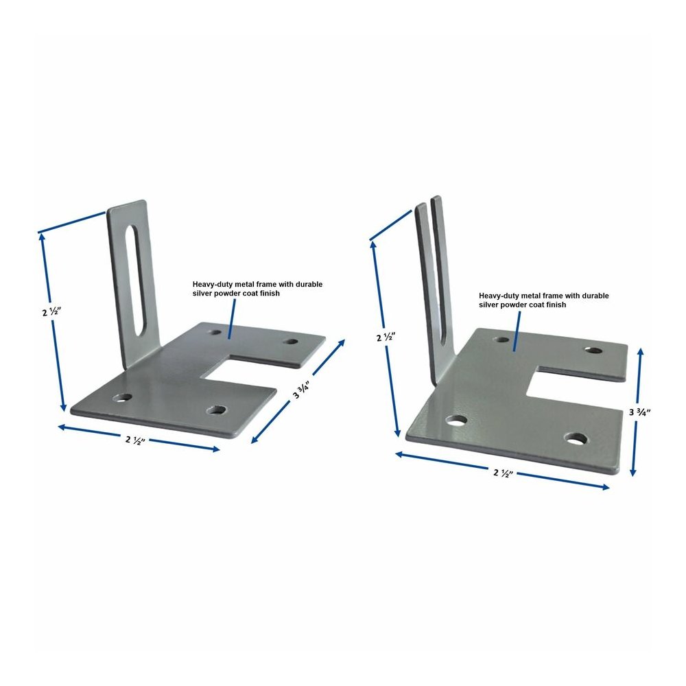 Lorell Panel System Wall Brackets - 2.50" Width x 3.75" Depth x 2.50" Height - Aluminum - Aluminum - 1 Set. Picture 2