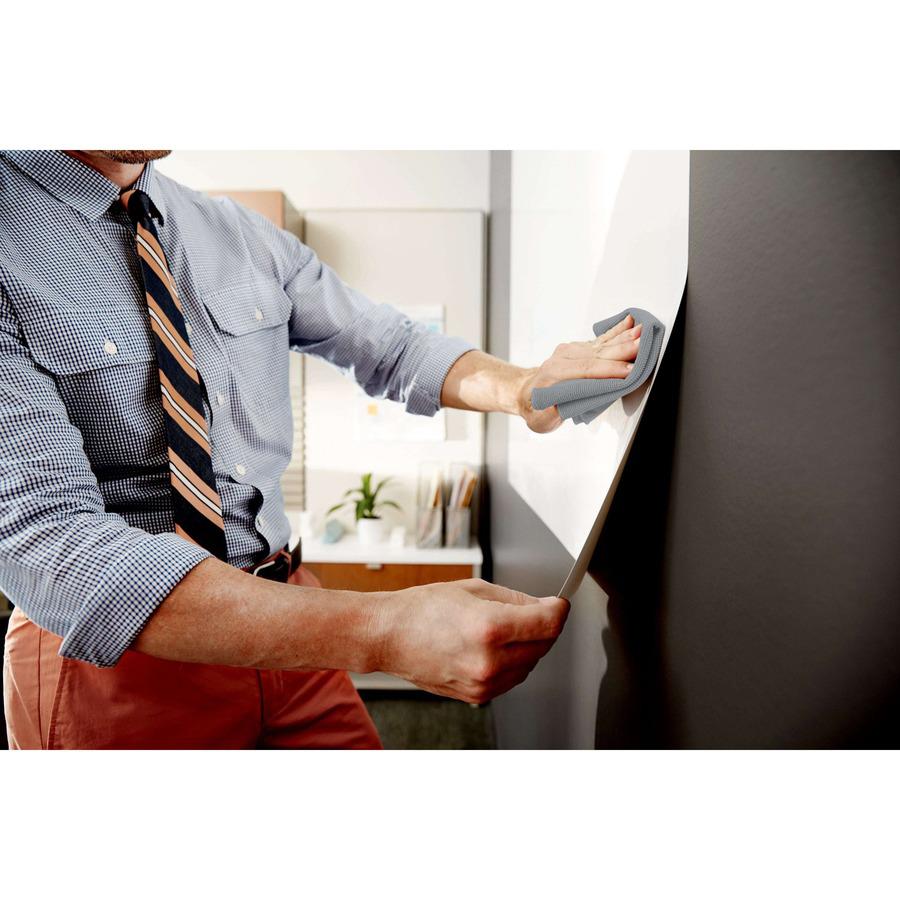 Post-it&reg; Dry-Erase Cleaning Cloth - 10.60" Width x 10.60" Length - Used as Dust Remover, Mark Remover - Washable - Black - 1Each. Picture 7