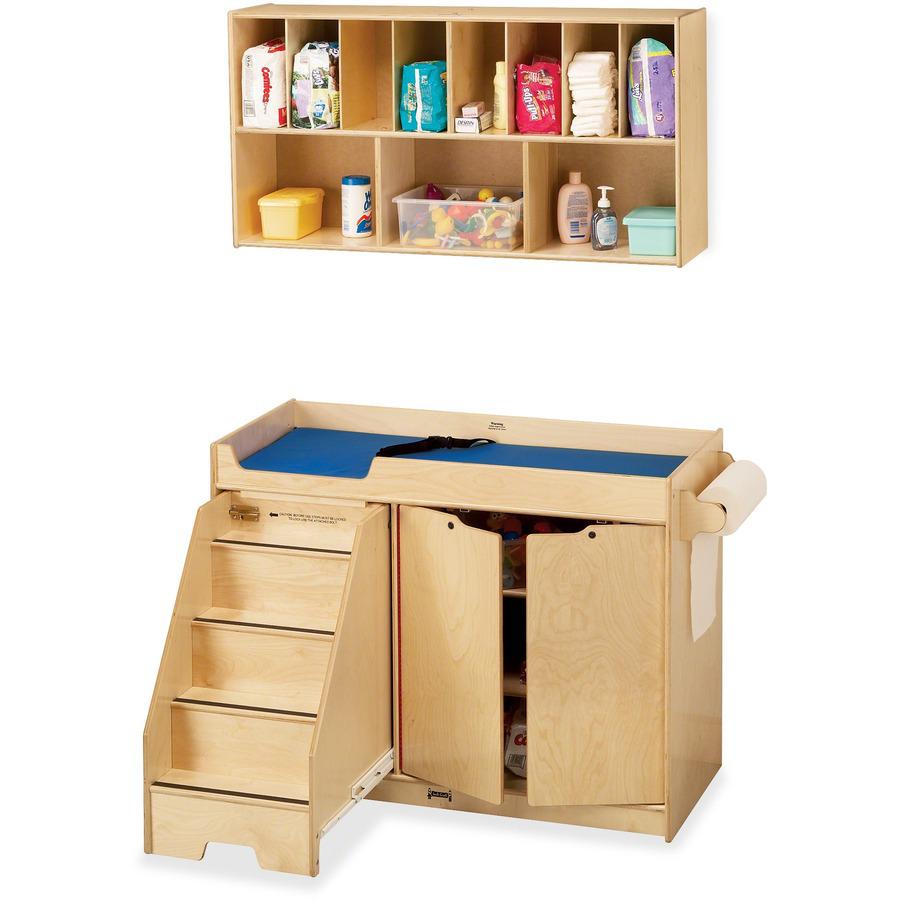 Jonti-Craft Pull-out Stairs Changing Table - 39" Height x 48" Width x 22.50" Depth - Assembly Required - Acrylic, Baltic - 1 Each. Picture 2