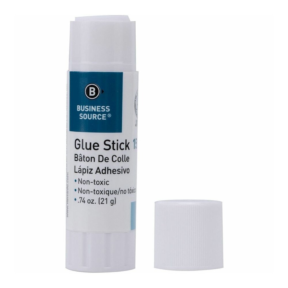 Business Source Glue Stick - 0.74 oz - White - 12 / Pack. Picture 4