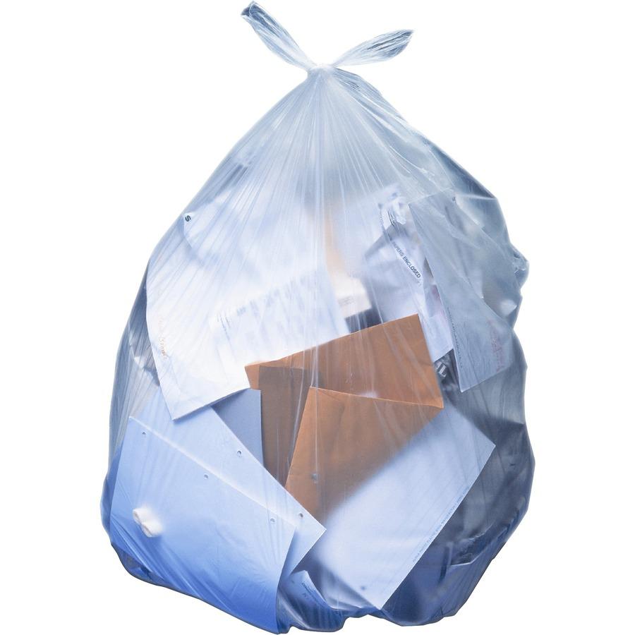 Heritage AccuFit .9mil Clear Can Liners - 23 gal/55 lb Capacity - 28" Width x 45" Length - 0.90 mil (23 Micron) Thickness - Clear - 8/Carton - 25 Per Roll - Can. Picture 2