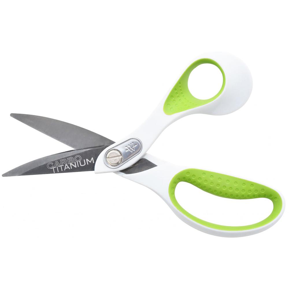 Westcott 8" Bent CarboTitanium Scissors - 8" Overall Length - Bent - Titanium - Pointed Tip - Gray - 1 Each. Picture 6