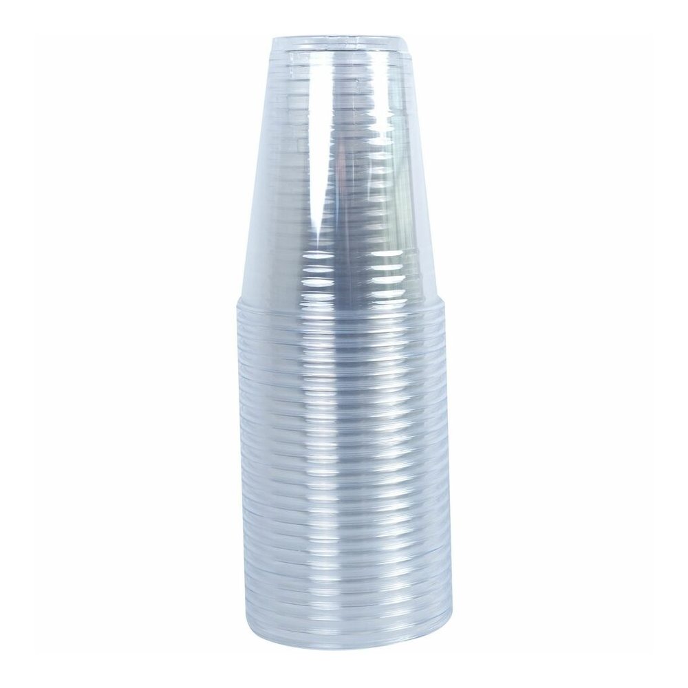Genuine Joe 16 oz Clear Plastic Cups - 16 fl oz - Clear - Plastic - Cold Drink, Beverage - 25/Pack - 20 / Carton. Picture 3
