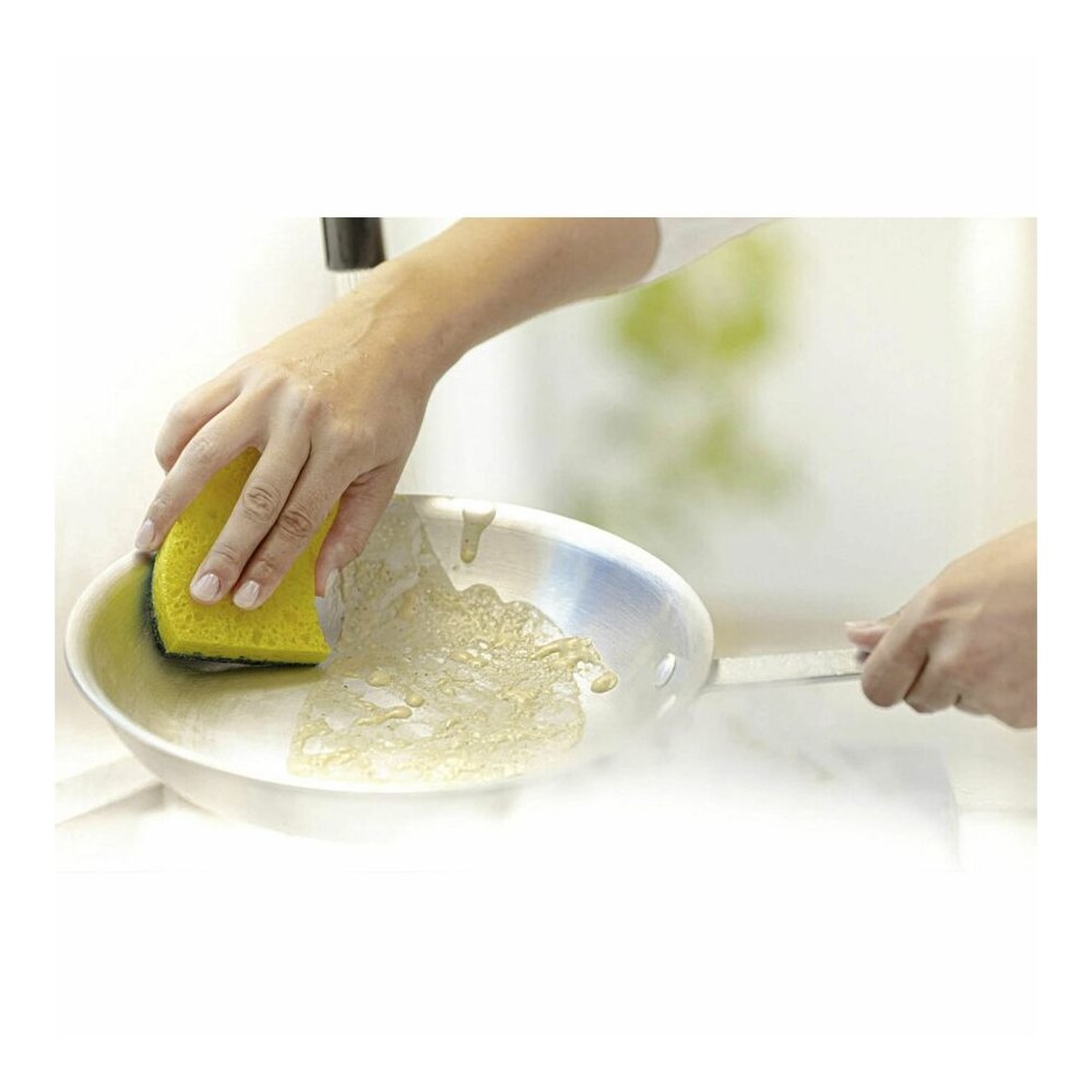 Scotch-Brite Heavy-Duty Scrub Sponges - 2.8" Height x 4.5" Width x 0.6" Depth - 6/Pack - 6 / Carton - Green, Yellow. Picture 4
