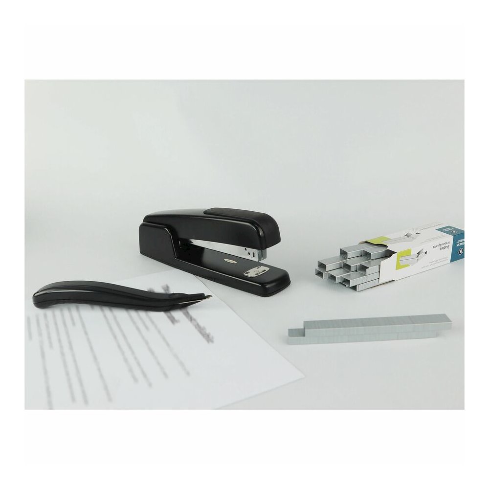 Business Source Standard Stapler Value Pack - Staples Upto 20 Sheet - Holds Upto 210 Staple - Full Strip - Top Loading - Black - 1 Pack. Picture 4