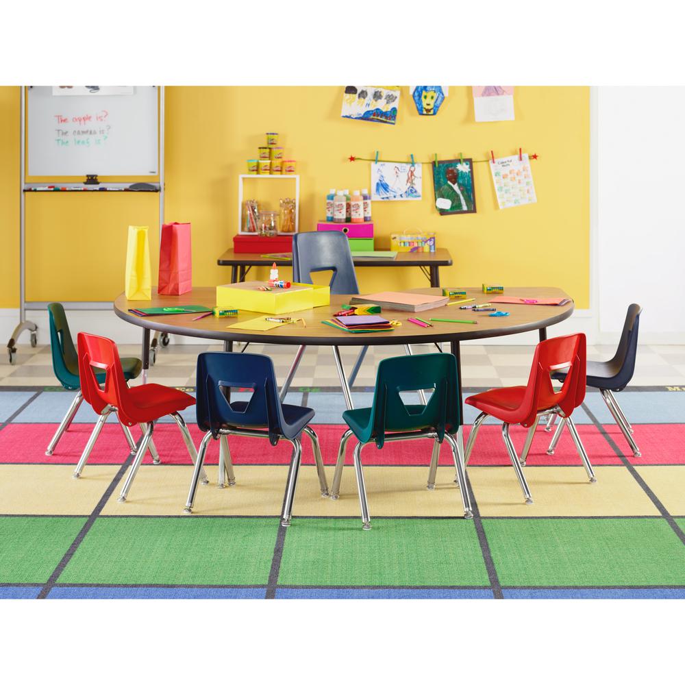 Lorell Classroom Activity Tabletop - High Pressure Laminate (HPL) Kidney-shaped, Medium Oak Top - 72" Table Top Width x 48" Table Top Depth x 1.13" Table Top Thickness - 1 Each. Picture 6